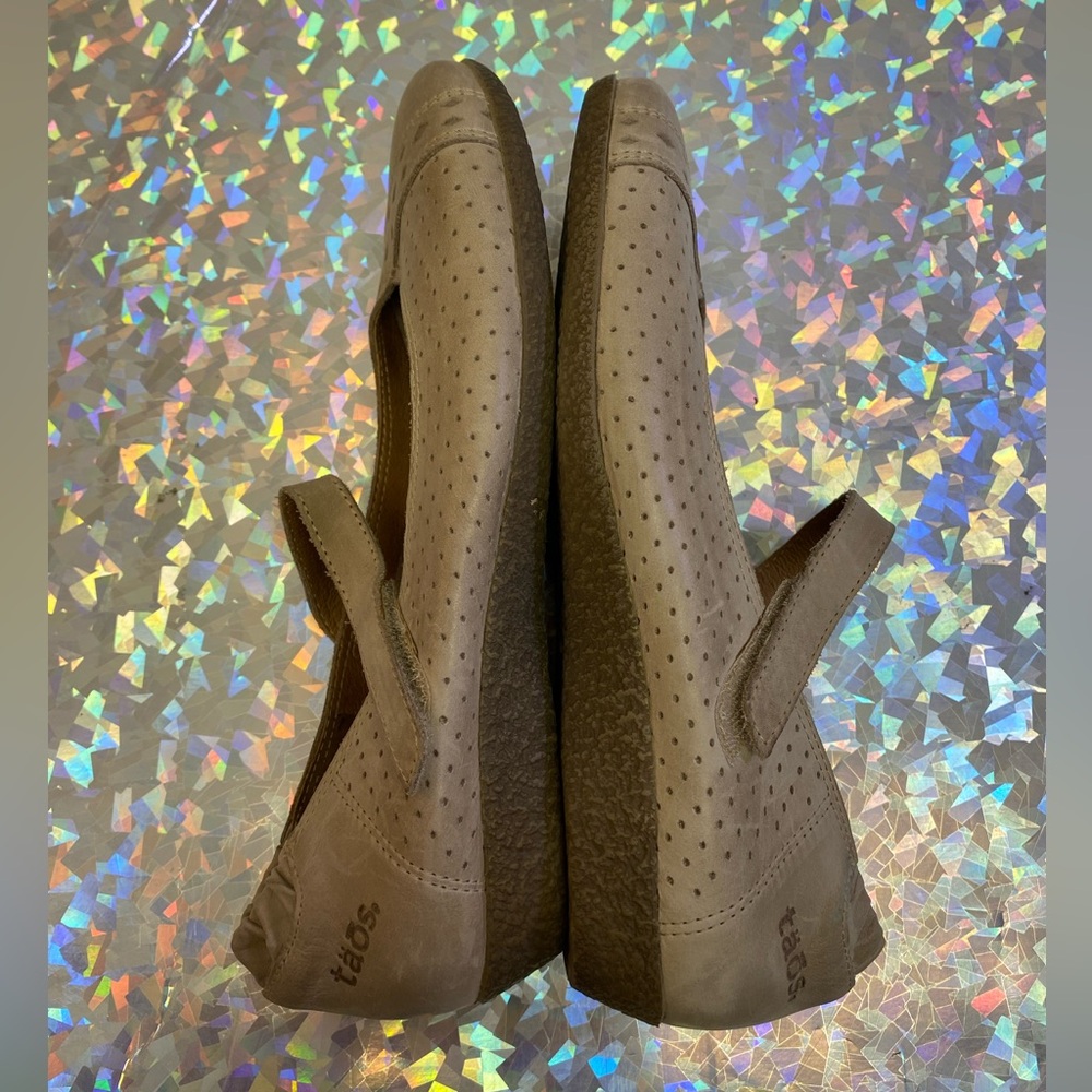 Taos Mary Jane Flats Removable Comfort Footbed Taupe Neutral Sz 37 / 6.5 Approx - Picture 5 of 14